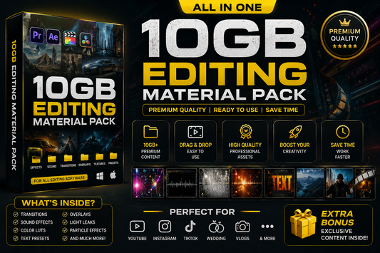 10GB Editing Material Pack – All In One Overview