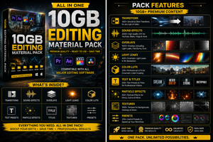 10GB Editing Material Pack – All In One