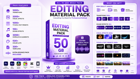 Editing Material Pack – All In One Mega Pack (50 GB)