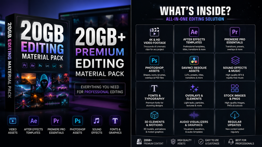 20GB Editing Material Pack - What's Inside