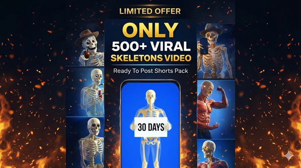 500+ Viral Skeletons Video — Ready To Post Shorts Pack